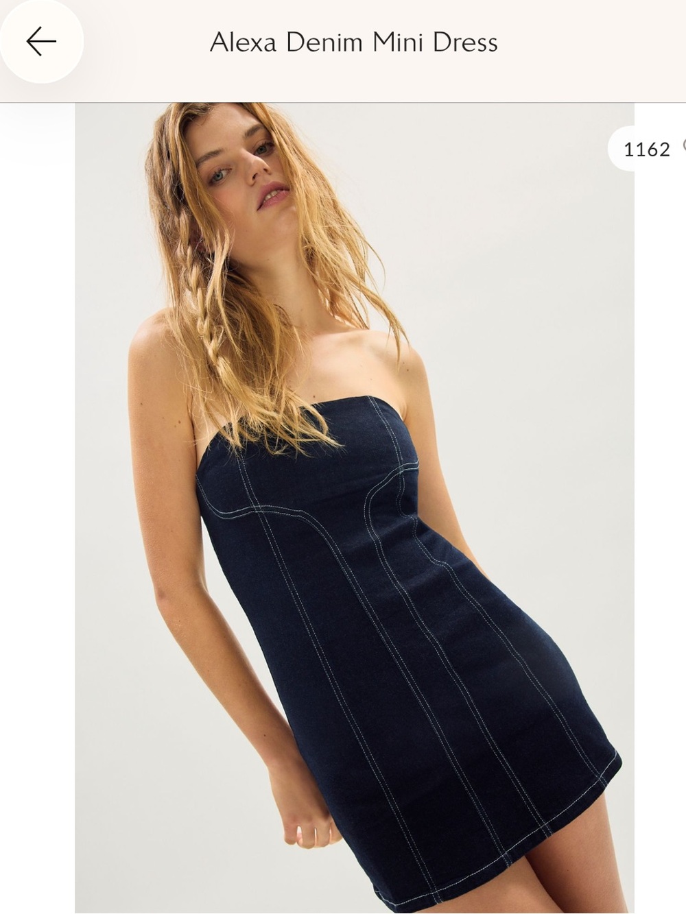 NWT Free People Strapless Denim Mini Dress